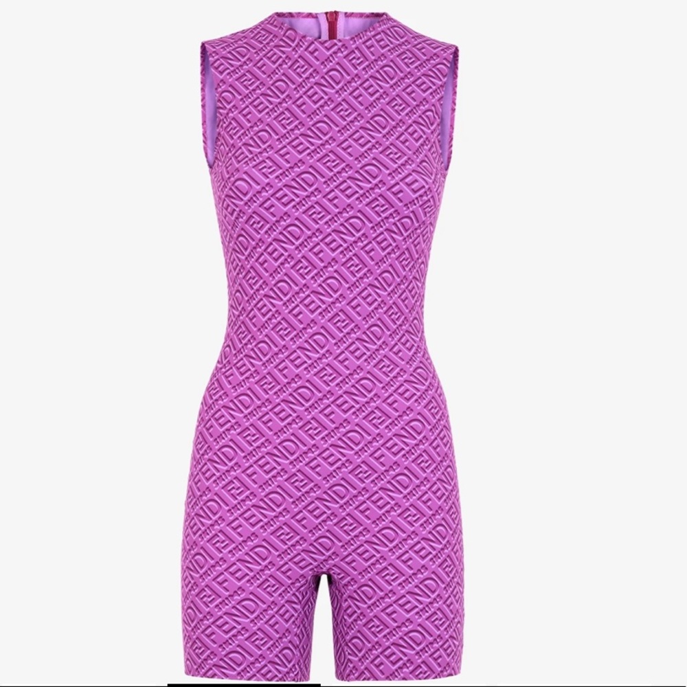 Fendi x Skims Sleeveless Mid Thigh Bodysuit Colorado Size M